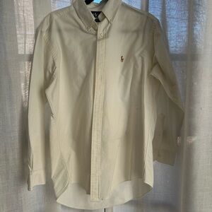 Polo Ralph Lauren Yarmouth off white Cotton Button Down Shirt